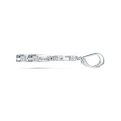 Sterling Silver Semi Mount Earrings Pear PE 9X6mm Dangling with White Topaz Syzjewelry