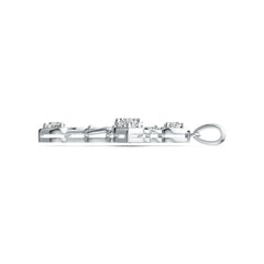 Sterling Silver Semi Mount Pendant Setting Round RD 6x6mm RD 4X4mm DHJ