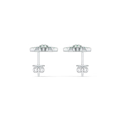 Sterling Silver Semi Mount Earrings Setting Round RD 1.4mm DHJ