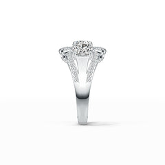 Sterling Silver Semi Mount Ring Setting Round RD 6x6mm Split Shank DHJ