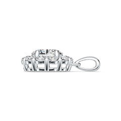 Sterling Silver Semi Mount Pendant Setting Oval OV 7X5mm with White Topaz DHJ