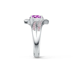 Sterling Silver Semi Mount Ring Setting Oval  OV 8x6mm White Topaz Syzjewelry