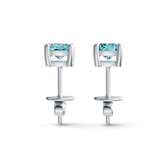 Sterling Silver Semi Mount Earrings Setting Cushion CU 4x4mm DHJ