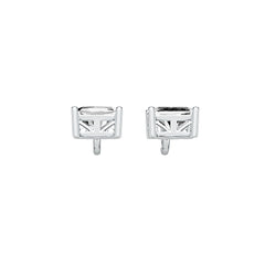 Sterling Silver Semi Mount Earrings Setting Emerald OCT 11X9mm DHJ