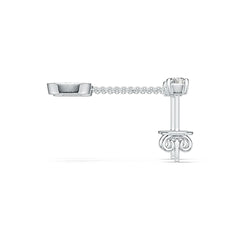 Sterling Silver Semi Mount Earrings Setting Round RD 3.5mm DHJ
