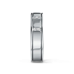 10K Gold Moissanite Ring Princess SQ 4X4mm Men's Ring