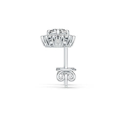 Sterling Silver Semi Mount Earrings Setting Round RD 5x5mm DHJ