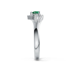 Sterling Silver Semi Mount Ring Setting Trillion TR 4x4mm Bypass Shank Syzjewelry