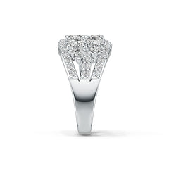 Sterling Silver Semi Mount Ring Setting Oval OV 5X4mm with White Topaz DHJ