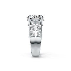 Sterling Silver Semi Mount Ring Setting Oval OV 12X10 with White Topaz - Syzjewelry