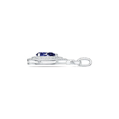 Sterling Silver Semi Mount Pendant Setting Pear PE 10X7mm Double Halo Syzjewelry