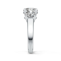 Sterling Silver Semi Mount Ring Setting RD 8.4mm RD 5.9mm 3 Stone Ring Syzjewelry