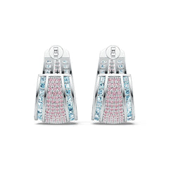 Sterling Silver Semi Mount Earrings Setting Princess SQ 2X2mm DHJ