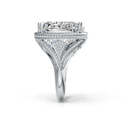 Sterling Silver Semi Mount Ring Setting Cushion CU 18X18mm DHJ