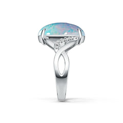 Sterling Silver Semi Mount Ring Setting Oval OV 17X12mm Cabochon DHJ