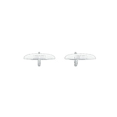 Sterling Silver Semi Mount Earrings Setting Round RD 1.5mm DHJ
