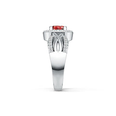 Sterling Silver Semi Mount Ring Setting Round RD 6.5x6.5mm White Topaz DHJ