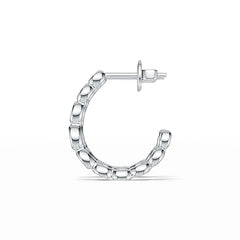 Sterling Silver Semi Mount Earrings Setting Round RD 3.4x3.4mm DHJ