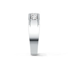 Sterling Silver Semi Mount Ring Setting Emerald OCT 4X4mm White Topaz M0018PJC14 Syzjewelry