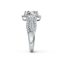 Sterling Silver Semi Mount Ring Setting Oval OV 9X7mm White Topaz DHJ