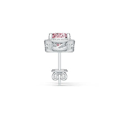 Sterling Silver Semi Mount Earrings Setting Round RD 7x7mm Halo DHJ