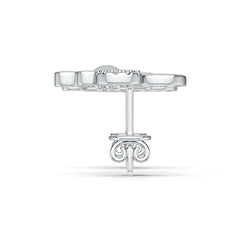 Sterling Silver Semi Mount Earrings Setting Round RD 2.4mm DHJ