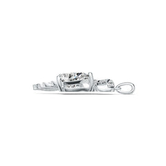 Sterling Silver Semi Mount Pendant Setting Pear PE 12X8mm DHJ