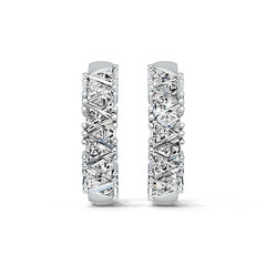 Sterling Silver Semi Mount Earrings Setting Trillion TR 4X4mm DHJ
