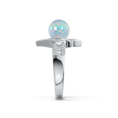 Sterling Silver Semi Mount Ring Setting Round RD 8x8mm for Pearl DHJ