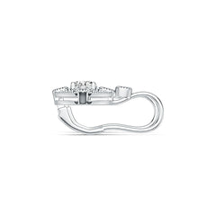 Sterling Silver Semi Mount Earrings Setting Round RD 6X6MM DHJ