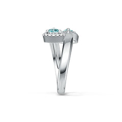 Sterling Silver Semi Mount Ring Setting Trillion TRI 4X4mm DHJ