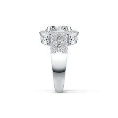 Sterling Silver Semi Mount Ring Setting Oval OV 10X8mm Halo DHJ