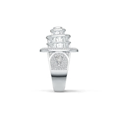 Sterling Silver Semi Mount Ring Setting Pear PE 5X3mm Leaning Tower of Pisa Theme - Syzjewelry
