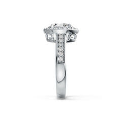 Sterling Silver Semi Mount Ring Setting Oval OV 8X6mm Halo DHJ