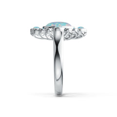 Sterling Silver Semi Mount Ring Setting Oval OV 10X8mm Cabochon DHJ