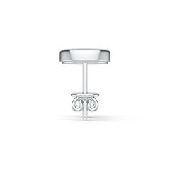 Sterling Silver Semi Mount Earrings Setting Round RD 8x8mm Cabochon Stud - Syzjewelry