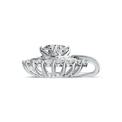 Sterling Silver Semi Mount Pendant Setting Round RD 6x6mm Double Halo - Syzjewelry