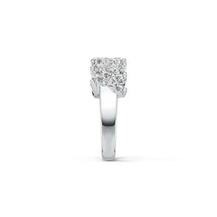 Sterling Silver Semi Mount Ring Setting Heart HT 4x4mm 12 Stone Ring DHJ