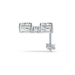 Sterling Silver Semi Mount Earrings Setting Emerald OCT 6X6mm DHJ