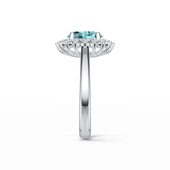 Sterling Silver Semi Mount Ring Setting Oval OV 8X6mm with White Topaz Syzjewelry