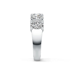 Sterling Silver Semi Mount Ring Setting Oval OV 6x4mm 5 Stone with White Topaz Syzjewelry