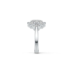 Sterling Silver Semi Mount Ring Setting Oval OV 4X3mm with White Topaz - Syzjewelry