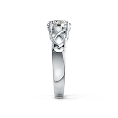 Sterling Silver Semi Mount Ring Setting Round RD 8x8mm Celtic Knot - Syzjewelry