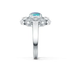 Sterling Silver Semi Mount Ring Setting Oval OV 8X6mm Cabochon DHJ