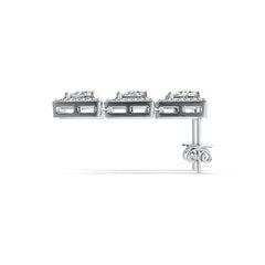 Sterling Silver Semi Mount Earrings Setting Trillion TR 5X5mm - Syzjewelry