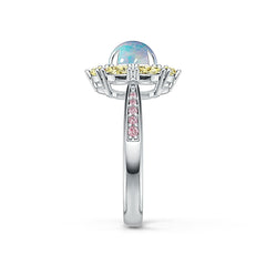 Sterling Silver Semi Mount Ring Setting Round RD 7X7mm MQ 4X2mm Syzjewelry