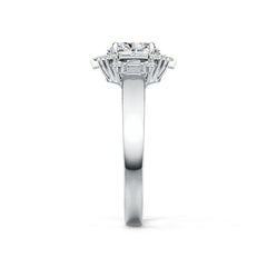 Sterling Silver Semi Mount Ring Setting Oval OV 8X6mm with White Topaz DHJ