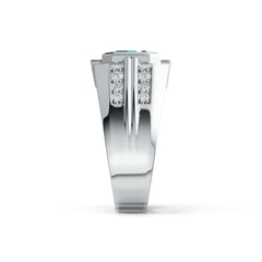 Men's Sterling Silver Semi Mount Ring Setting Square Emearld OCT 8x8mm DHJ