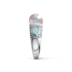 Sterling Silver Semi Mount Ring Setting Round RD 9.5X10mm MQ Cabochon 6X5mm DHJ