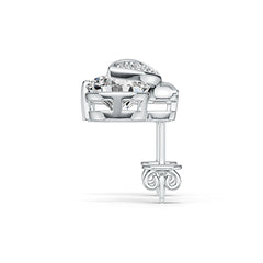 Sterling Silver Semi Mount Earrings Setting Round RD 8x8mm Lady Bug Theme DHJ